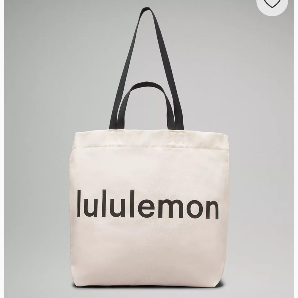 NWT Lululemon Double-Handle Canvas Tote Bag 17L, logo, 17.3' x 5.5" x 15"